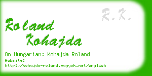 roland kohajda business card